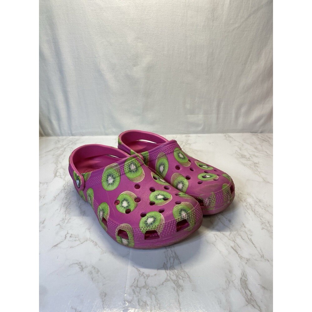 Rare Kiwi Crocs Unisex Size 6 M/8 W - Adult Classic Graphic Decorative Fun